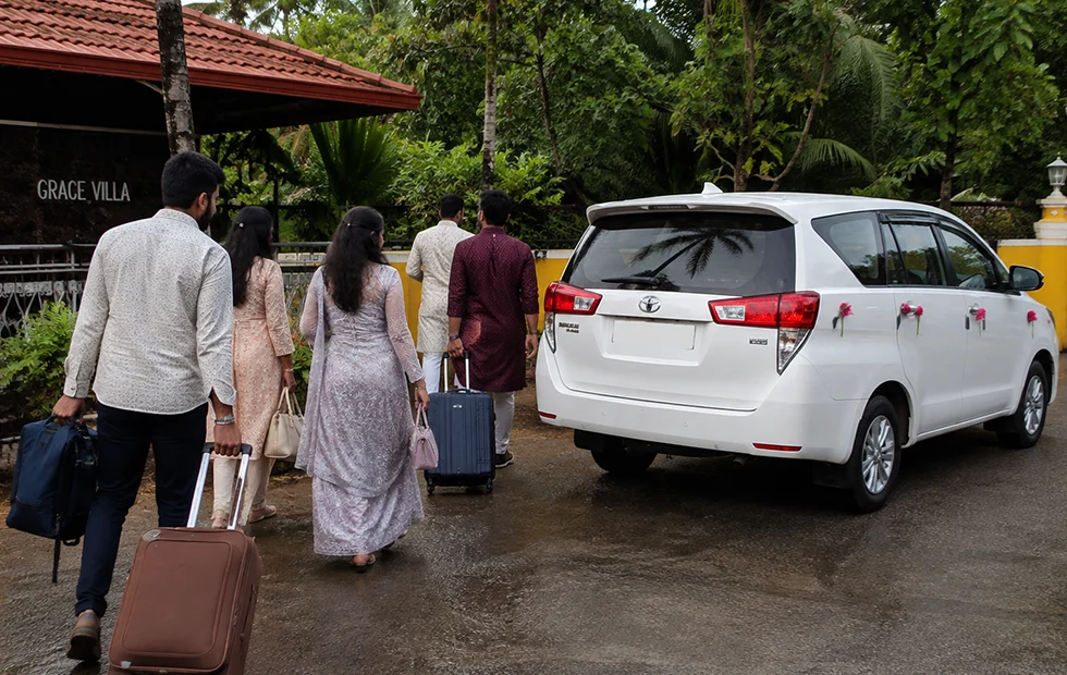 Innova car booked for wedding transport and event cab service