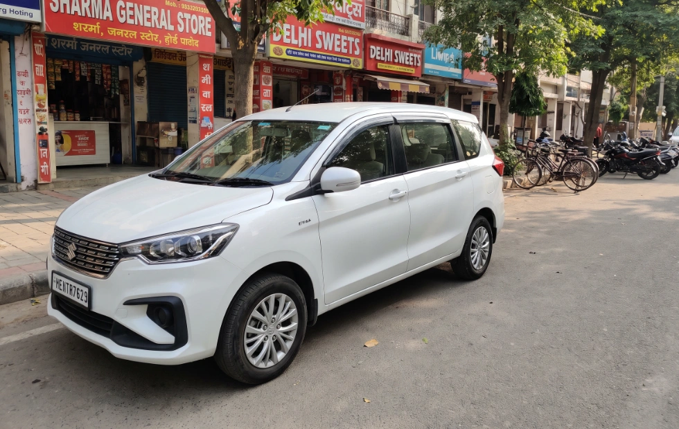  Ertiga car rental available on a flexible hourly basis for local travel requirements in Coimbatore.
